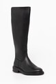 Usnjeni elegantni škornji Steve Madden Neva Ravna črna 11004756.017