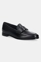 Max Mara mokasyny skórzane REGENTMOC płaski czarny 2524526071600