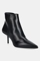 Max Mara botki skórzane LIGHTBOOTIE nieocieplane czarny 2524796011600