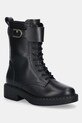 Furla buty skórzane New Legacy Army Boot płaski czarny YK11FNL.BX4223.O6000