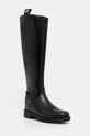 Love Moschino ghete de piele neizolat negru JA26064G0NIA0000