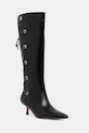 Vysoké čižmy Steve Madden Ballpark imitácia kože čierna 11005048.001