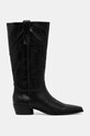 Steve Madden kowbojki skórzane Trevi 11004909.017 czarny AW25