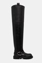 Кожени ботуши MSGM 3942MDS676.557.99 черен AW25
