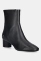 Nokwol botki skórzane Alyssa Black Leather słupek czarny Alyssa.Black.Leather