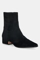 Nokwol botki zamszowe Dusty Black Suede słupek czarny Dusty.Black.Suede