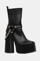 Μποτάκια Koi Footwear απομίμηση λείου δέρματος μαύρο Natron