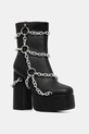 Μποτάκια Koi Footwear απομίμηση λείου δέρματος μαύρο Spectral.Shackles