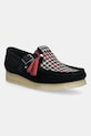 Мокасины Clarks Originals Wallabee T Bar венский чёрный 26183811