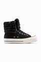 Converse trampki Chuck Taylor All Star Star Fold Over Lift tekstylny czarny A15229C