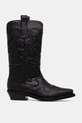 GANNI kowbojki Mid Shaft Embroidered Western Boot S3110 czarny AW25