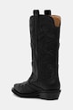 Boty Westernové boty GANNI Mid Shaft Embroidered Western Boot S3110 černá