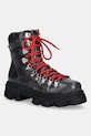 GANNI biker boots Cleated Mountain Boot Vintage grain leather gray S3139