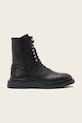 AllSaints workery skórzane Escher Lace Up Boot płaski czarny W084FD