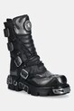 New Rock botki skórzane nieocieplane czarny M.107.S2