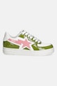 A Bathing Ape sneakersy skórzane BAPE STA ICON #2 001FWL302306L zielony AW25