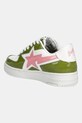 Obuwie A Bathing Ape sneakersy skórzane BAPE STA ICON #2 001FWL302306L zielony
