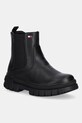 Tommy Hilfiger sztyblety dziecięce imitacja skóry licowej czarny T3A5.34047.30.34