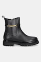 Elisabetta Franchi cizme chelsea din piele pentru copii F4A5.E0441 negru AW25