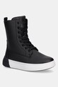 Calvin Klein Jeans botki dziecięce imitacja skóry licowej czarny V3X5.83168.35.40