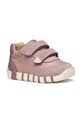 Geox sneakersy skórzane dziecięce IUPIDOO skóra zamszowa różowy B5658C.08522.18.26
