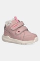 Дитячі зимові черевики з нубуку Garvalin липучки рожевий 251350.G