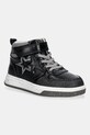 Garvalin sneakersy dziecięce imitacja skóry licowej czarny 251551