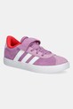adidas sneakers pentru copii VL COURT 3.0 piele întoarsă violet JP7832