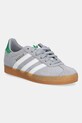adidas Originals sneakersy zamszowe dziecięce GAZELLE imitacja skóry licowej szary JQ5999