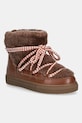 Παιδικές μπότες χιονιού Inuikii CURLY χωρίς φερμουάρ καφέ 3001.003.0032