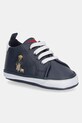 Polo Ralph Lauren buty niemowlęce QUILTON BEAR GORE HI LAYETTE imitacja skóry licowej granatowy RL03477410