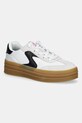 Skechers sneakers pentru copii ZINGER LIFT-HOMECOMING STAR piele întoarsă alb 310682L