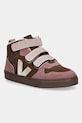 Παιδικές χειμερινές μπότες σουέτ Veja Small V-10 Mid Winter δέρμα σαμουά ροζ DF0320994C.28.35
