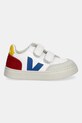 Veja sneakersy skórzane dziecięce Small V-12 XV0520980C.22.27 biały AW25