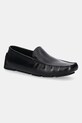 Δερμάτινα μοκασίνια Calvin Klein DRIVER LTH λείο δέρμα μαύρο HM0HM01864