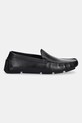 Δερμάτινα μοκασίνια Calvin Klein DRIVER LTH HM0HM01864 μαύρο AW25