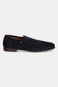 Tommy Hilfiger mokasyny zamszowe TH FLEXIBLE SUEDE LOAFER FM0FM05496 granatowy AW25