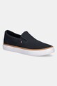 Tenisky Tommy Hilfiger TH HI VULC CORE LOW II SLIPON slip on námořnická modř FM0FM05514