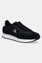 Calvin Klein Jeans sneakersy RETRO RUNNER LACE UP NY-SU skóra zamszowa czarny YM0YM01325