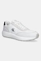 Αθλητικά Calvin Klein Jeans ATHLEISURE RUNNER LACEUP NY-SU δέρμα σαμουά λευκό YM0YM01370
