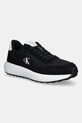 Αθλητικά Calvin Klein Jeans ATHLEISURE RUNNER LACEUP NY-SU δέρμα σαμουά μαύρο YM0YM01370
