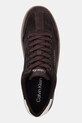 Замшеві кросівки Calvin Klein LOW CUPSOLE LACEUP SU коричневий HM0HM01946