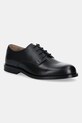 Шкіряні туфлі Calvin Klein ESS RUBBER DERBY LTH elegant чорний HM0HM02056
