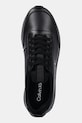 Δερμάτινα αθλητικά παπούτσια Calvin Klein RETRO RUNNER SOCK LACEUP LTH μαύρο YM0YM01362