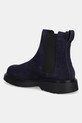 Obuwie Calvin Klein sztyblety skórzane COMBAT ESS CHELSEA BOOT SU YM0YM01372 granatowy