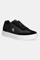 Calvin Klein sneakersy skórzane CLASSIC CUPSOLE LACEUP WT MIX skóra zamszowa czarny YM0YM01429