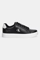 Kožne tenisice Calvin Klein CLASSIC CUPSOLE LACEUP LTH YM0YM01435 crna AW25