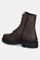Obuwie Tommy Jeans buty skórzane TJM LACE UP TUMBLED HIGH EM0EM01631 brązowy