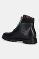 Obuwie Tommy Hilfiger trapery skórzane CLEATED HILFIGER W LTH BOOT FM0FM05562 czarny