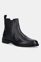 Δερμάτινες μπότες τσέλσι Tommy Hilfiger CORPORATE HILFIGER LTH CHESLEA λείο δέρμα μαύρο FM0FM05578